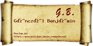 Gönczöl Benjámin névjegykártya